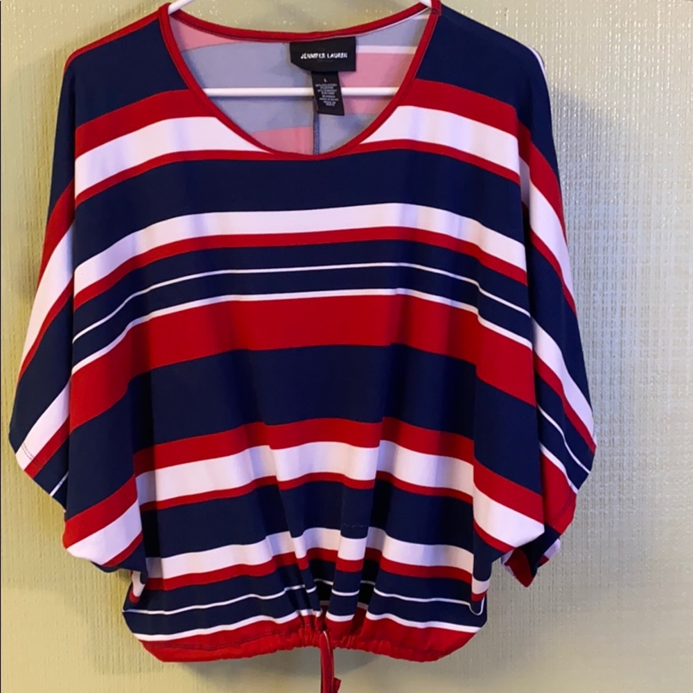 Jennifer Lauren Top Short Sleeves Size Large